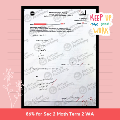 exam results - nygh sec 3 math class test 24 marks (2)