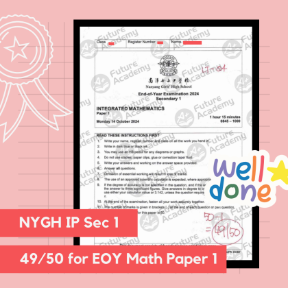 exam results - nygh sec 1 math 1 eoy 49 marks