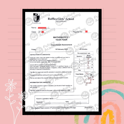 exam result - rgs math sec 4 assessment 21 marks