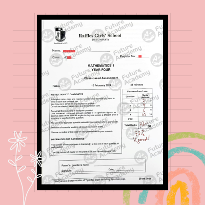 exam result - rgs sec 4 math assessment 73 percent