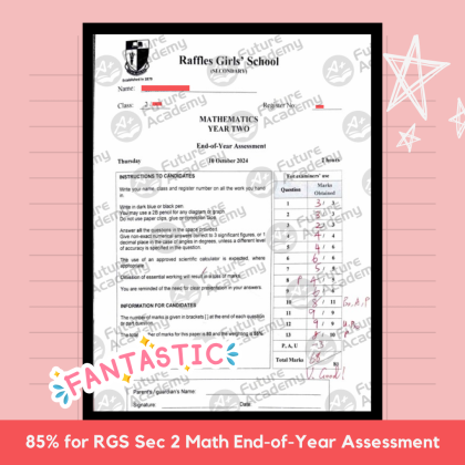 exam results - rgs sec 2 math eoy 68 marks