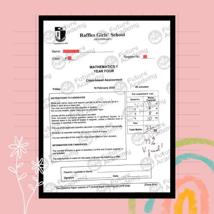 exam result - rgs sec 4 math assessment 73 percent (2)